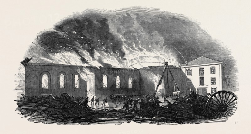 GREAT FIRE AT THE NEW CROSS RAILWAY STATION, ON MONDAY LAST
