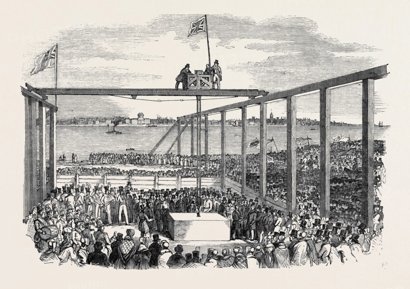 CEREMONY OF LAYING THE FIRST STONE OF THE BIRKENHEAD DOCKS