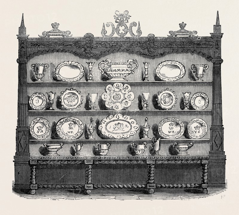 BUFFET OF PLATE, BANQUETTING HALL, BURGHLEY