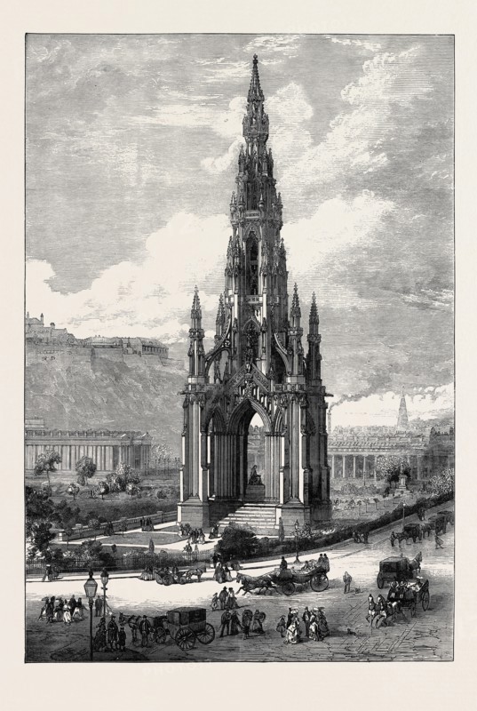 THE SCOTT MONUMENT, EDINBURGH, 1871