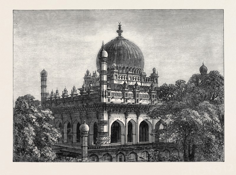 TOMB OF KING IBRABIM AT BEEJAPOOR, INDIA, 1871