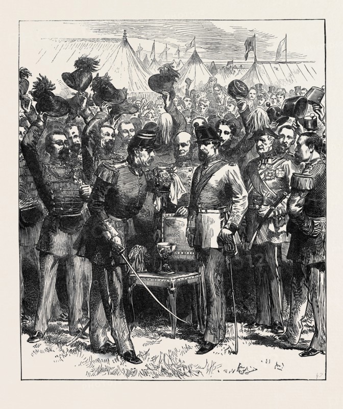 THE BELGIAN GARDES CIVIQUES AT THE WIMBLEDON CAMP: "THE VIN D'HONNEUR", 1871