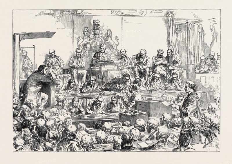 THE TICHBORNE TRIAL: SKETCH IN COURT, 1871