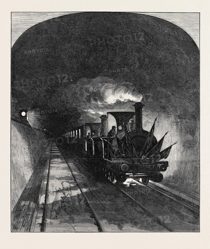 OPENING OF THE MONT CENIS TUNNEL: THE FIRST TRAIN, 1871