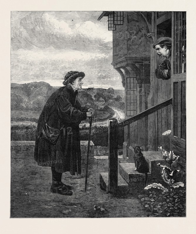 "THE VILLAGE GOSSIP," BY H.S. MARKS, A.R.A., FROM THE EXHIBITION IN THE DUDLEY GALLERY, 1871