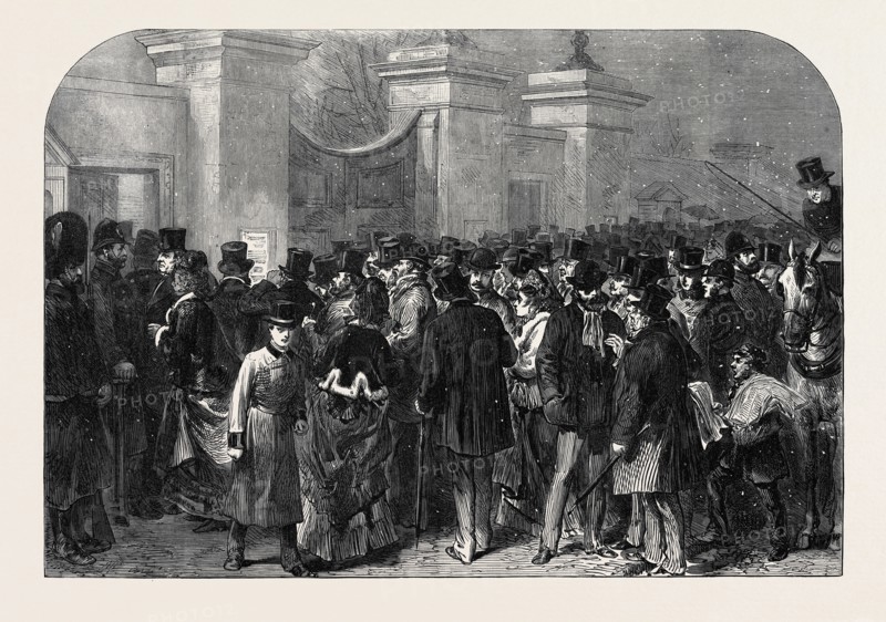 ILLNESS OF THE PRINCE OF WALES: THE BULLETIN AT MARLBOROUGH HOUSE, 1871