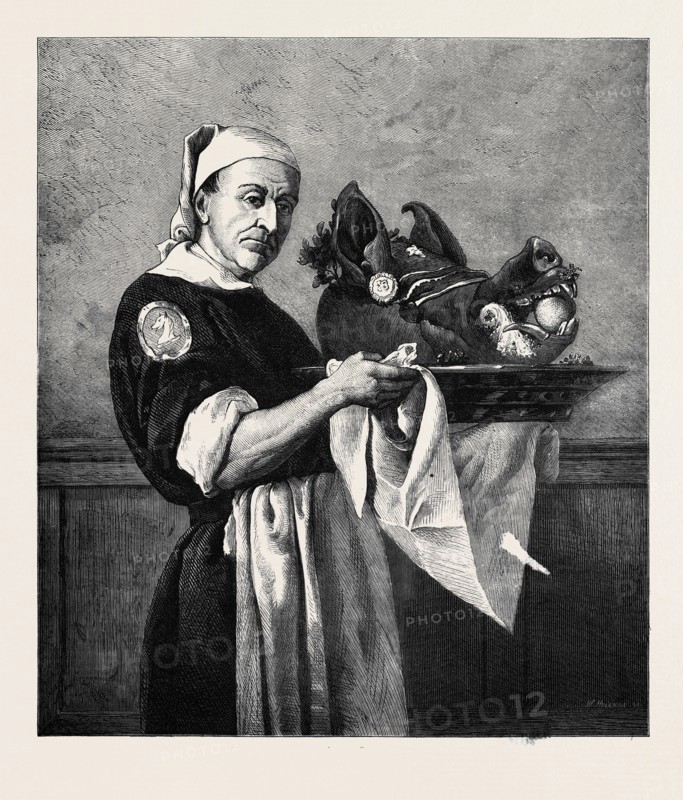 "BRINGING IN THE BOAR'S HEAD," BY H.S. MARK, A.R.A., 1871