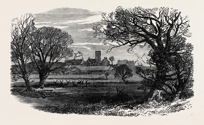 WEST NEWTON, FROM THE DEER PARK, SANDRINGHAM, 1871