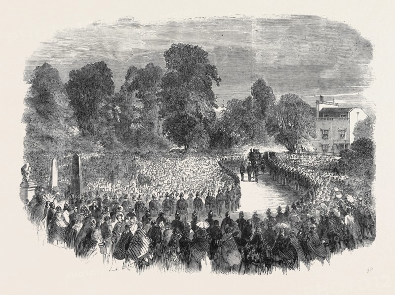 FUNERAL OF MR, BRAIDWOOD, THE LATE CHIEF OF THE LONDON FIRE BRIGADE, IN ABNEY PARK CEMETERY