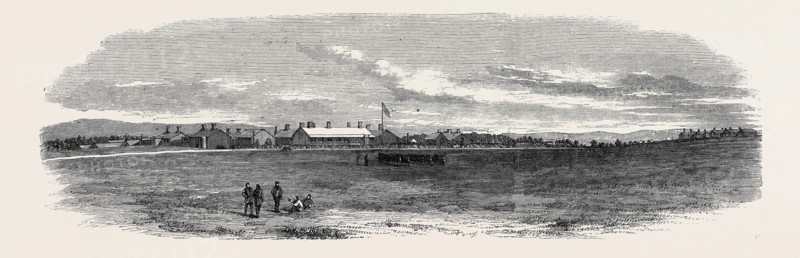 RESIDENCE OF THE PRINCE OF WALES, PART OF THE CAMP OF CURRAGH, KILDARE, THE PRINCE OF WALES IN IRELAND, JULY 13, 1861