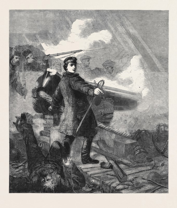 "GALLANT ACT OF COMMANDER W.N. HEWETT BEFORE SEBASTOPOL," BY DESANGES, IN THE VICTORIA CROSS GALLERY