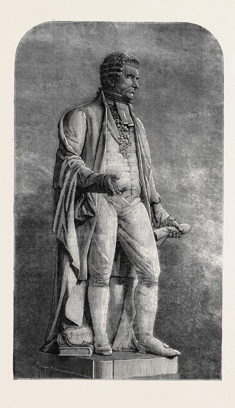 STATUE OF THE LATE MR. ROBERT HALL, M.P. FOR LEEDS, AND RECORDER OF DONCASTER