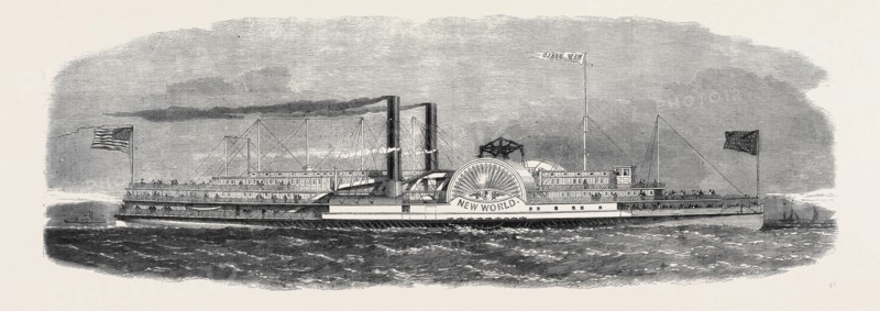 THE NEW WORLD, ONE OF THE HUDSON RIVER STEAMERS