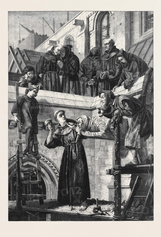 "THE FRANCISCAN SCULPTOR," BY H.S. MARKS, FROM THE EXHIBITION OF THE ROYAL ACADEMY
