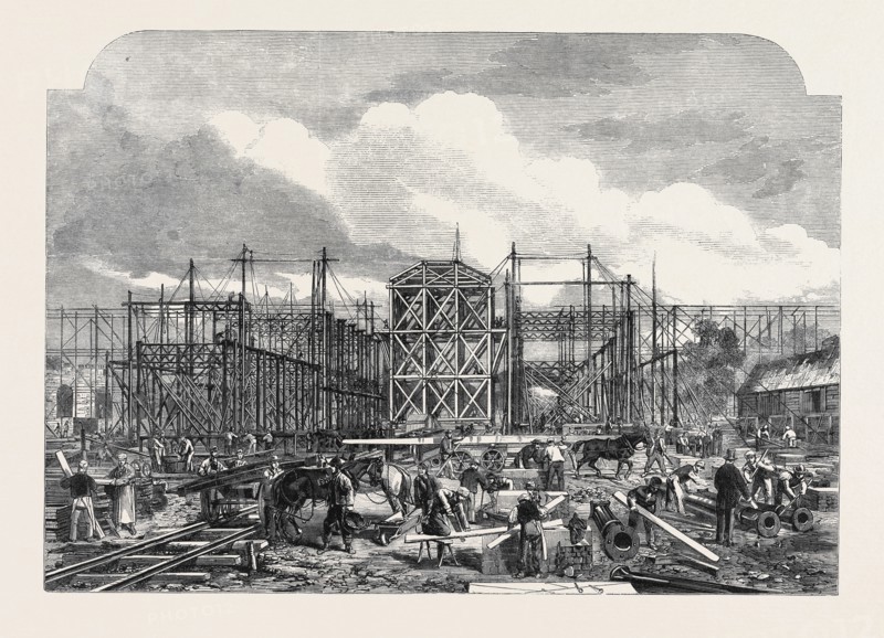 PROGRESS OF THE BUILDING FOR THE INTERNATIONAL EXHIBITION OF 1862.