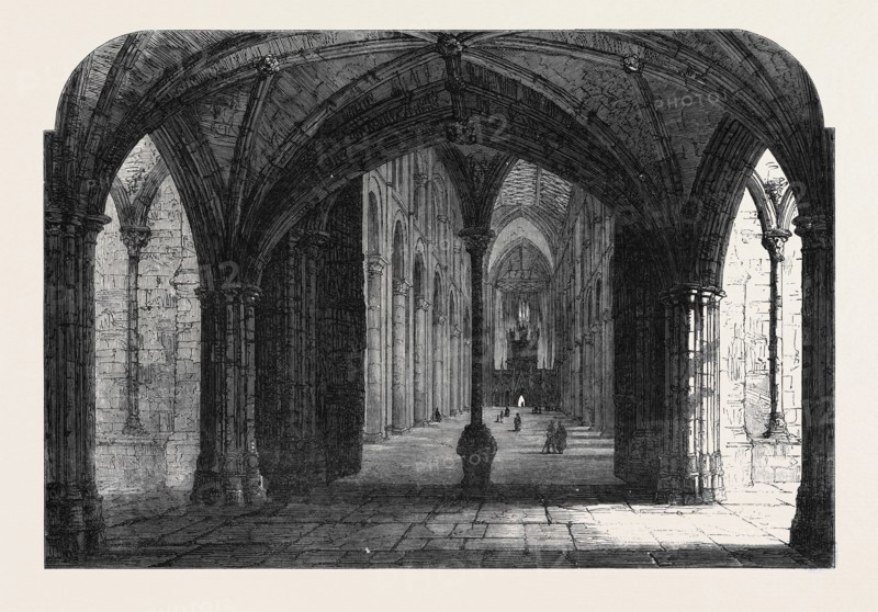 THE ARCHAEOLOGICAL INSTITUTE OF GREAT BRITAIN AT PETERBOROUGH: ENTRANCE TO THE NAVE OF THE CATHEDRAL, BY S. READ