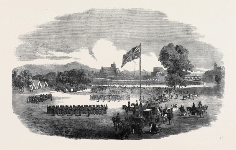 REVIEW OF THE CUMBERLAND RIFLE VOLUNTEERS IN RICKERBY PARK, CARLISLE