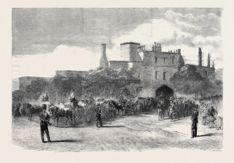 THE INSTALLATION OF LORD PALMERSTON AS LORD WARDEN OF THE CINQUE PORTS: ARRIVAL OF HIS LORDSHIP AT DOVER CASTLE