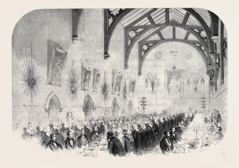 THE INSTALLATION OF LORD PALMERSTON AS LORD WARDEN OF THE CINQUE PORTS: THE BANQUET IN THE TOWNHALL (MAISON DIEU) DOVER