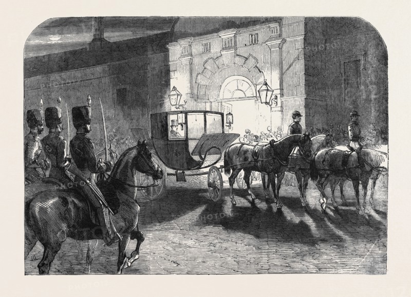 THE ARRIVAL OF THE PRINCE OF WALES AT CLUMBER, ON A VISIT TO THE DUKE OF NEWCASTLE