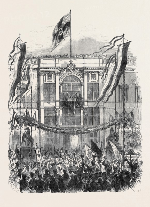 THE CORONATION OF THE KING AND QUEEN OF PRUSSIA: STATE ENTRY INTO BERLIN, THE TRADES DEFILING  BEFORE THE ROYAL PARTY