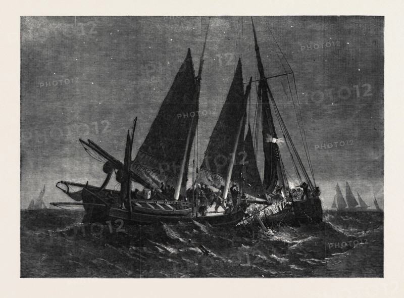 FIGHT OFF THE NORTH FORELAND BETWEEN THE CREW OF THE PRINCE ARTHUR FISHING-SMACK OF RAMSGATE AND OF THE BOULOGNE FISHING BOAT