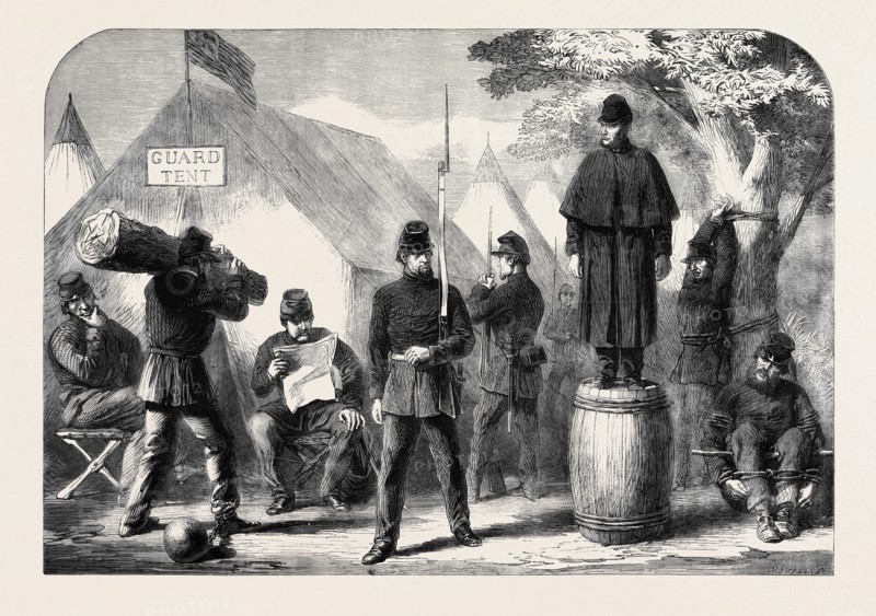 THE CIVIL WAR  IN AMERICA: PUNISHMENT DRILL IN THE FEDERAL CAMP