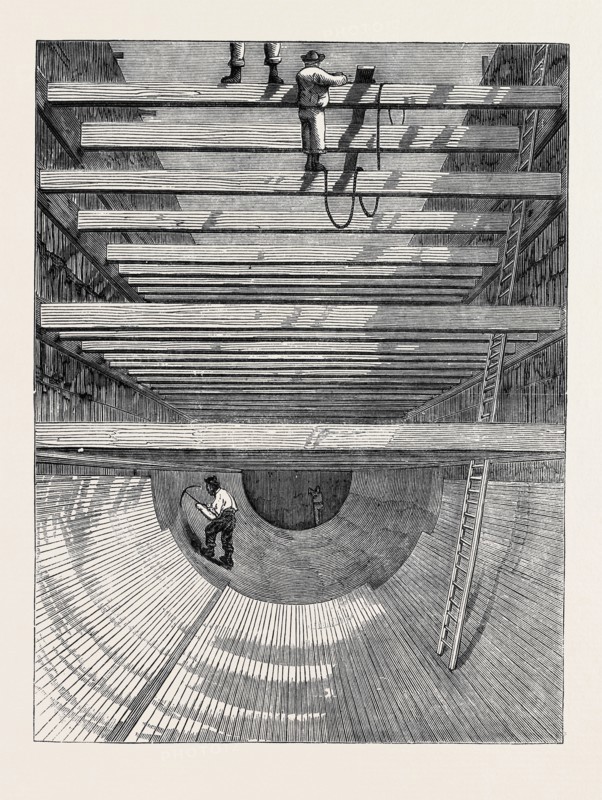 CONSTRUCTING THE INVERT FOR THE SOUTHERN HIGH LEVEL SEWER, LONDON MAIN DRAINAGE