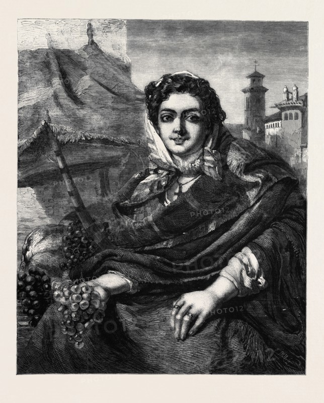 "THE GRAPESELLER, BY J. PHILLIP, R.A., IN MR. FLATOU'S COLLECTION