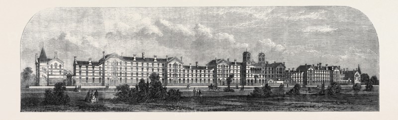 THE NEW BARRACKS FOR THE GUARDS AT CHELSEA, DECEMBER 21, 1861