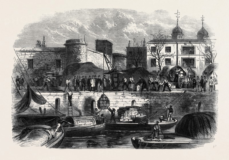 SHIPPING MUNITIONS OF WAR AT THE TOWER FOR CANADA, DECEMBER 28, 1861