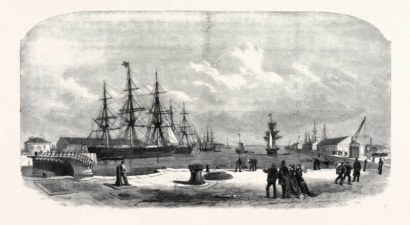 GENERAL VIEW OF THE NEW DOCKS AT MILLWALL, 1868