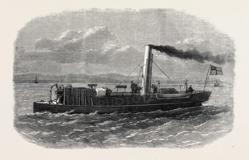 THE NEW GUN-BOAT STAUNCH, BUILT AT ELSWICK, NEWCASTLE-ON-TYNE, 1868