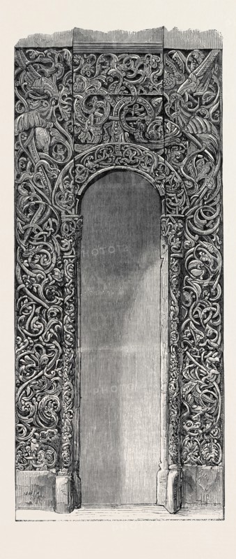 DOORWAY CARVED IN PINE WOOD (RUSSIAN), 1868