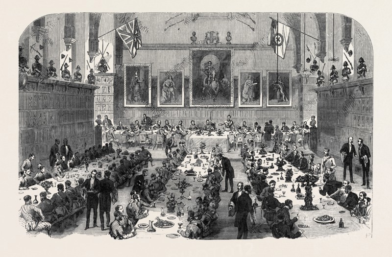 DINNER GIVEN BY THE INNS OF COURT VOLUNTEERS TO THE UNIVERSITIES CORPS, 1868