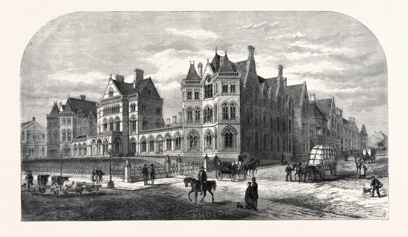 THE NEW INFIRMARY AT LEEDS, NOW OCCUPIED BY THE NATIONAL ART EXHIBITION, OPENED BY THE PRINCE OF WALES ON TUESDAY, 1868