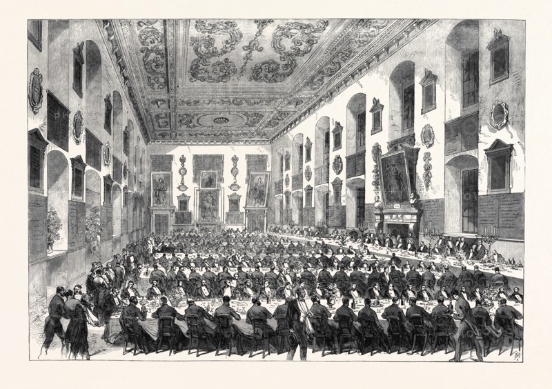 THE PRINCE OF WALES DINING AT ST. BARTHOLOMEW'S HOSPITAL, 1868