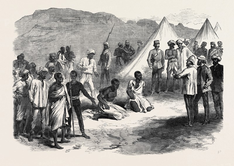 THE WAR IN ABYSSINIA: TRIAL OF TWO NATIVES FOR STEALING COMMISSARIAT STORES, 1868