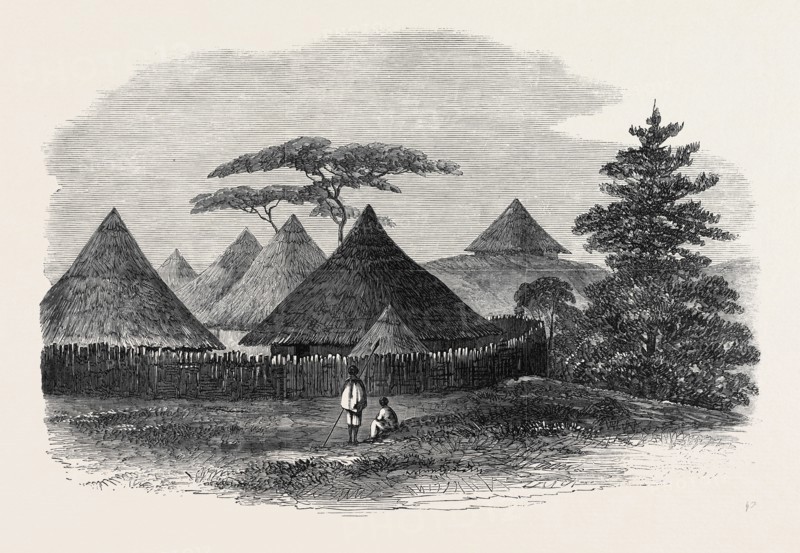 THE ABYSSINIAN EXPEDITION: HOUSE AT MAGDALA WHERE CONSUL CAMERON AND THE REV. DR. STERN WERE FIRST IMPRISONED, 1868