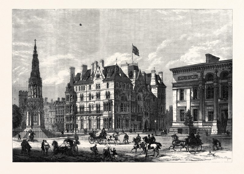 THE MARTYRS' MEMORIAL, TAYLOR INSTITUTION, AND RANDOLPH HOTEL, OXFORD, 1868