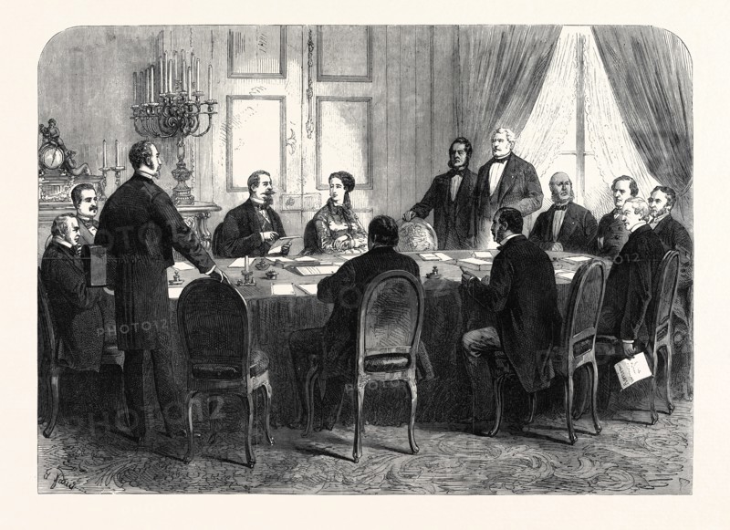 COUNCIL OF MINISTERS AT THE TUILERIES, PARIS, FRANCE, 1868