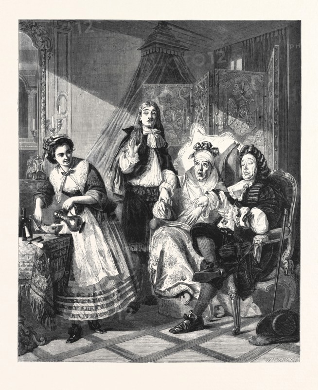 "LE MALADE IMAGINAIRE," BY A. SOLOMON, IN THE ROYAL ACADEMY EXHIBITION, 1861