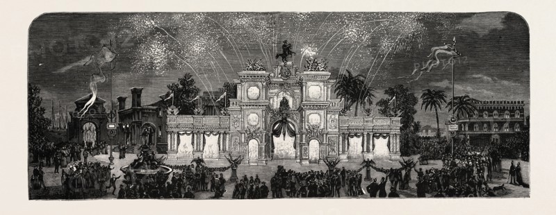 ITALY: THE PYROTECHNIC DISPLAY AT THE FETE OF ST. ROSALIE, AT PALERMO