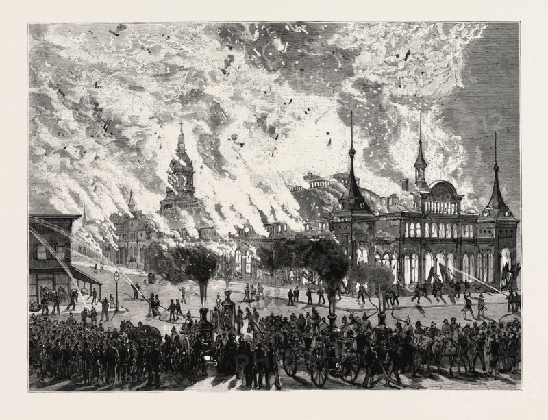 NEW YORK: DESTRUCTION BY FIRE OF THE MANHATTAN MARKET BUILDING, ON SEPTEMBER 8TH
