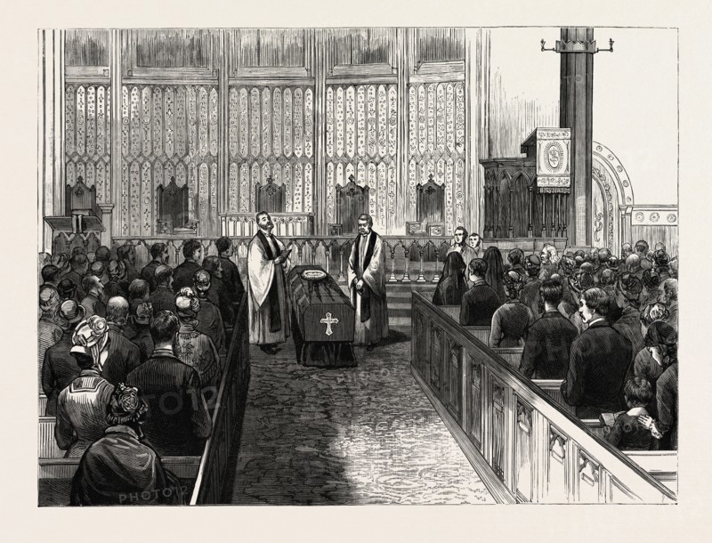 NEW YORK: FUNERAL OF THE LATE MARSHALL O. ROBERTS, IN CALVARY P. E. CHURCH, FOURTH AVENUE, SEPTEMBER 14TH
