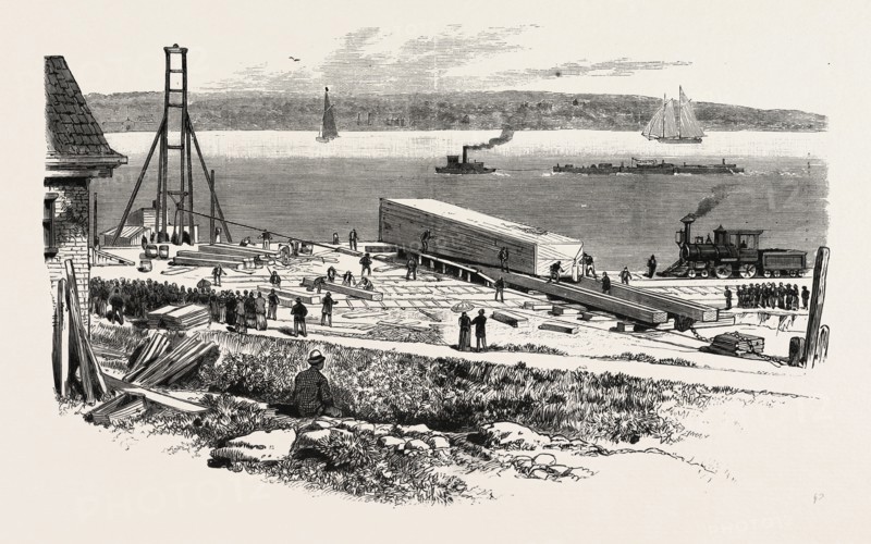 NEW YORK: THE REMOVAL OF THE OBELISK FROM THE FOOT OF NINETY-SIXTH STREET TO THE SITE IN CENTRAL PARK