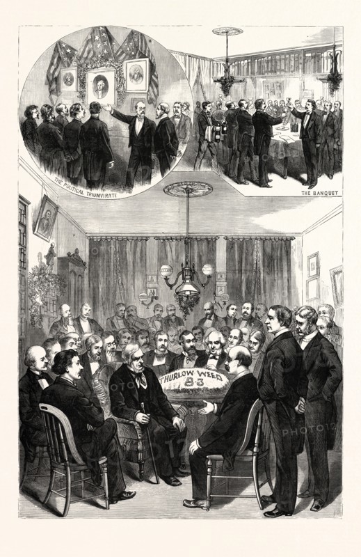 NEW YORK: RECEPTION GIVEN BY THE PRESS CLUB TO THURLOW WEED, ON HIS EIGHTY-THIRD BIRTHDAY