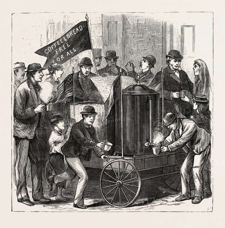 NEW YORK: FREE SERVICE OF COFFEE AND BREAD