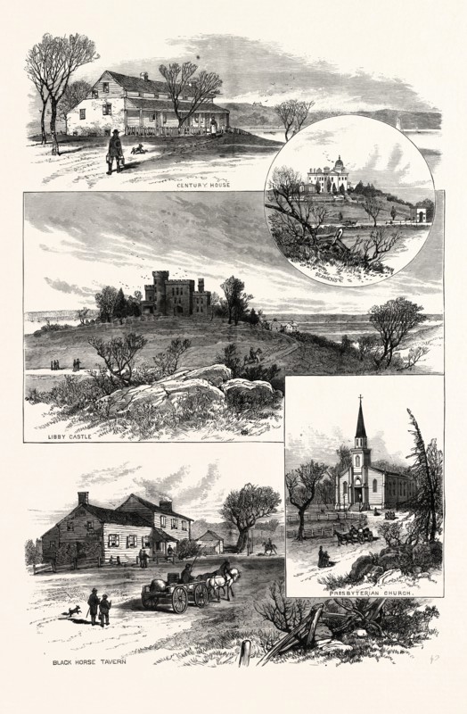 NEW YORK: PICTURESQUE VIEWS AT INWOOD, THE PROPOSED SITE OF THE WORLD'S FAIR OF 1883.