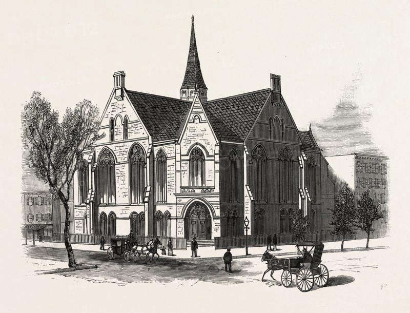 NEW YORK: NEW FIRST BAPTIST CHURCH ON PIERREPONT STREET, BROOKLYN